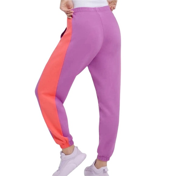 ⚡️SOLD⚡️UGG Jayleen Color Blocked Sweatpant Purple Brushed Fleece Cotton Pant - Picture 3 of 14